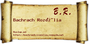 Bachrach Rozália névjegykártya